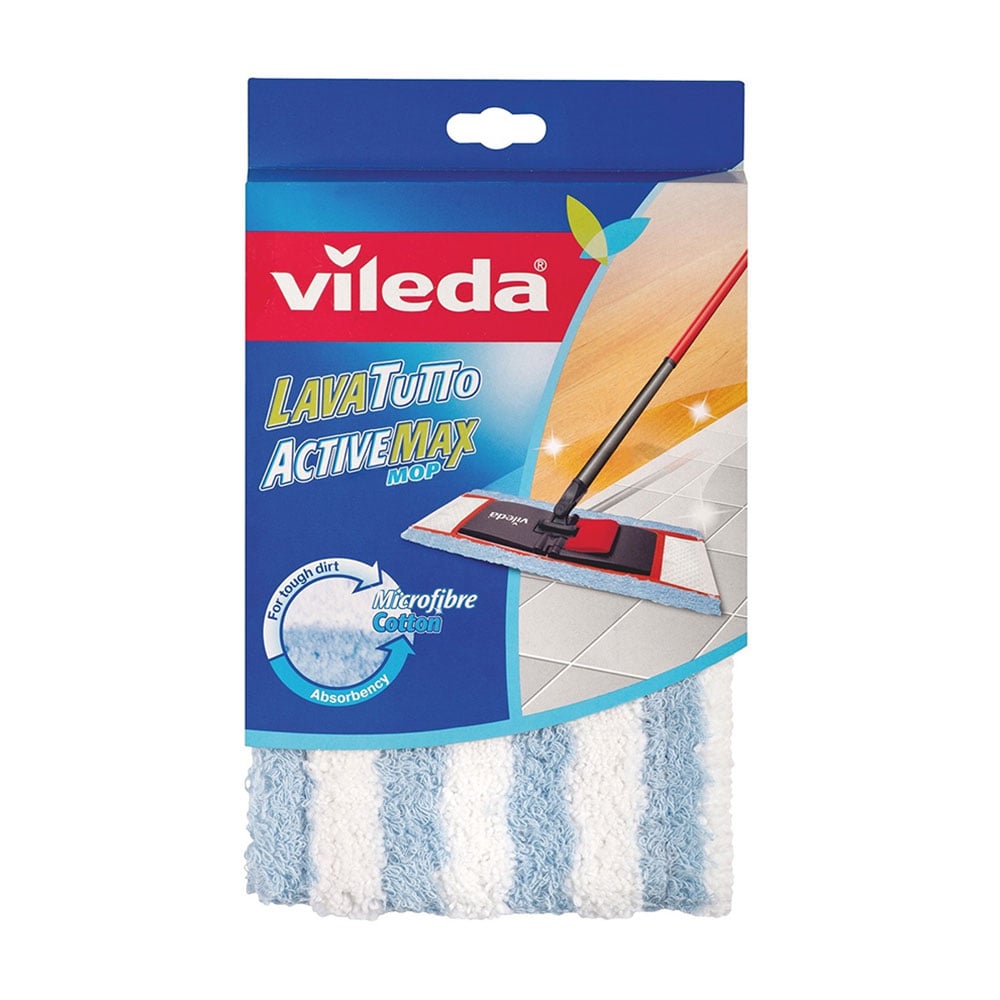 Змінний моп Vileda Active Max Біло-блакитний, 410*160*15 мм, 1 шт